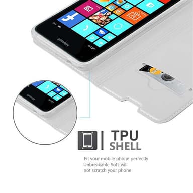 Nokia Lumia 640 Suojakuori Lompakkokotelo (Hopea)