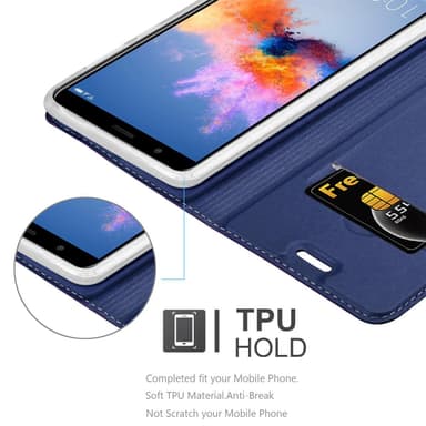 Honor 7X Suojakuori Lompakkokotelo (Sininen)