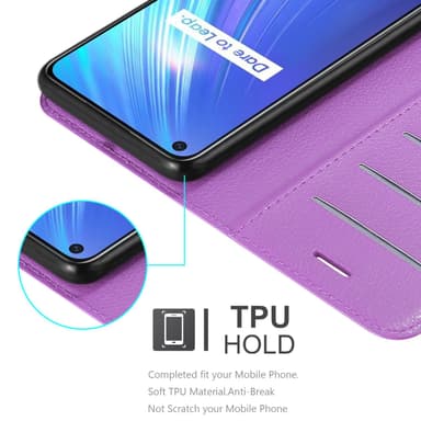 Realme 6 4G / 6s Suojakuori Lompakkokotelo (Violetti)