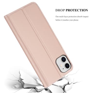 iPhone 11 Suojakuori Lompakkokotelo (Vaaleanpunainen)