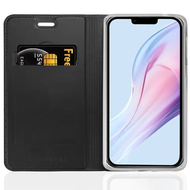 iPhone 13 MINI Suojakuori Lompakkokotelo (Musta)