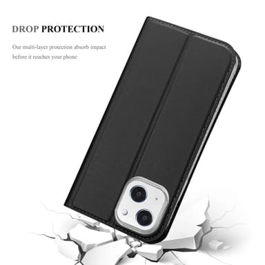 iPhone 13 MINI Suojakuori Lompakkokotelo (Musta)