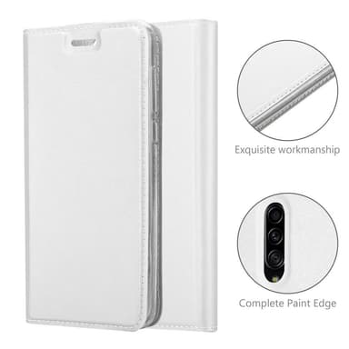 Samsung Galaxy A90 5G Suojakuori Lompakkokotelo (Hopea)