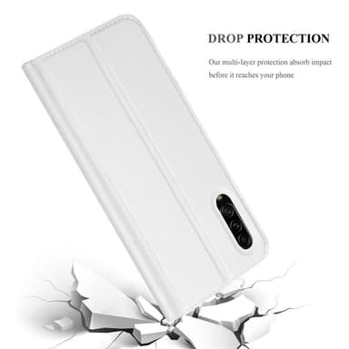 Samsung Galaxy A90 5G Suojakuori Lompakkokotelo (Hopea)
