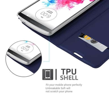 LG G3 Suojakuori Lompakkokotelo (Sininen)
