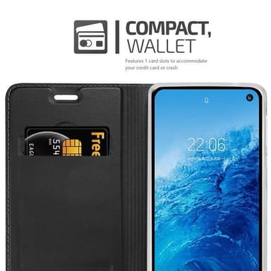 Samsung Galaxy S10e Suojakuori Lompakkokotelo (Musta)