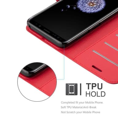 Samsung Galaxy S9 Suojakuori Lompakkokotelo (Punainen)