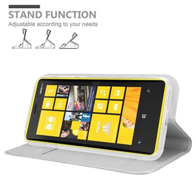 Nokia Lumia 920 Suojakuori Lompakkokotelo (Hopea)