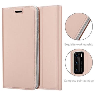 Huawei P40 Suojakuori Lompakkokotelo (Vaaleanpunainen)