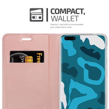 Huawei P40 Suojakuori Lompakkokotelo (Vaaleanpunainen)