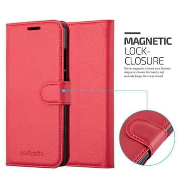 Huawei P20 Suojakuori Lompakkokotelo (Punainen)