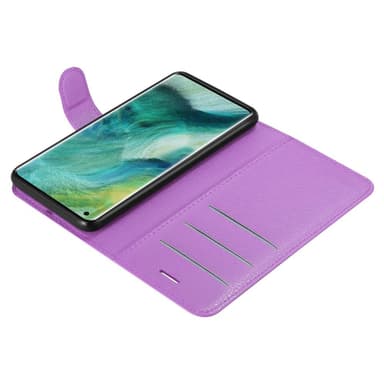 Oppo FIND X2 PRO Suojakuori Lompakkokotelo (Violetti)