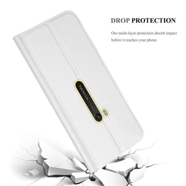 Nokia Lumia 920 Suojakuori Lompakkokotelo (Hopea)