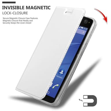 Sony Xperia C4 Suojakuori Lompakkokotelo (Hopea)