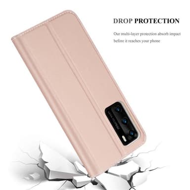 Huawei P40 Suojakuori Lompakkokotelo (Vaaleanpunainen)