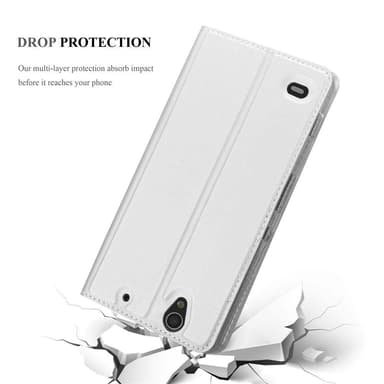 Sony Xperia C4 Suojakuori Lompakkokotelo (Hopea)