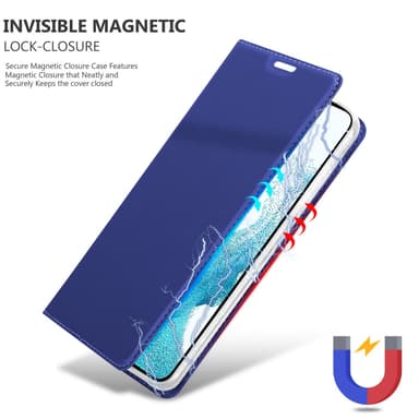 Samsung Galaxy S22 Suojakuori Lompakkokotelo (Sininen)