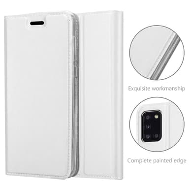 Samsung Galaxy A31 Suojakuori Lompakkokotelo (Hopea)