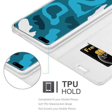 Huawei P40 Suojakuori Lompakkokotelo (Hopea)
