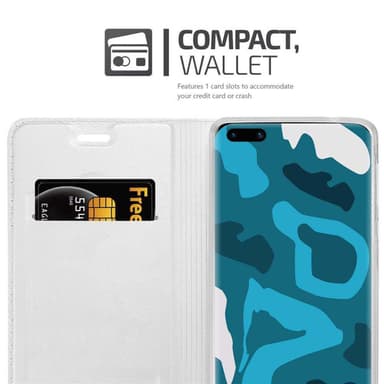 Huawei P40 Suojakuori Lompakkokotelo (Hopea)