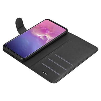 Samsung Galaxy S10 4G Suojakuori Lompakkokotelo (Musta)