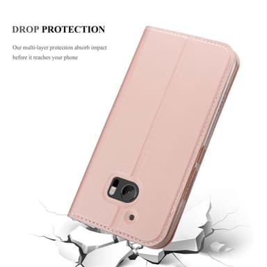 HTC ONE M10 Suojakuori Lompakkokotelo (Vaaleanpunainen)