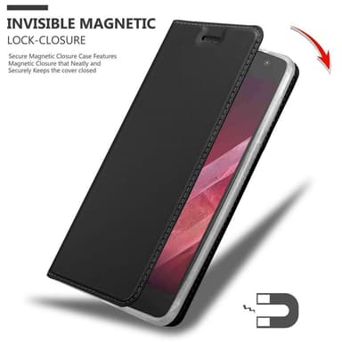 Motorola MOTO Z2 Suojakuori Lompakkokotelo (Musta)