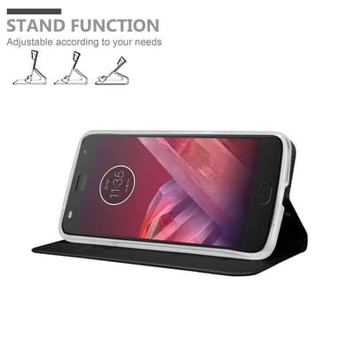 Motorola MOTO Z2 Suojakuori Lompakkokotelo (Musta)
