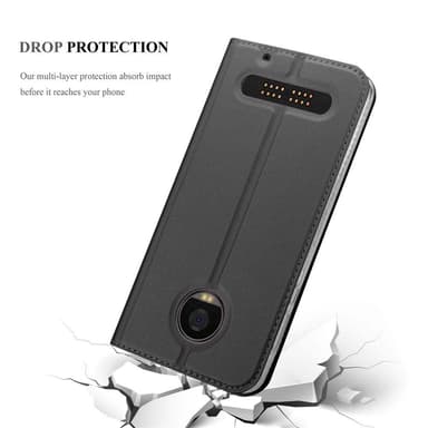 Motorola MOTO Z2 Suojakuori Lompakkokotelo (Musta)