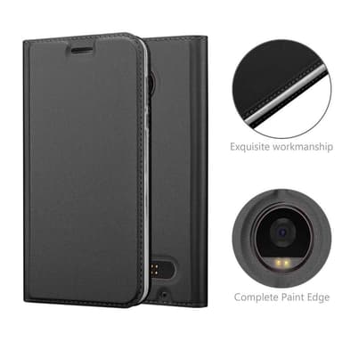 Motorola MOTO Z2 Suojakuori Lompakkokotelo (Musta)