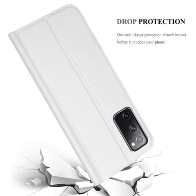 Samsung Galaxy S20 FE Suojakuori Lompakkokotelo (Hopea)