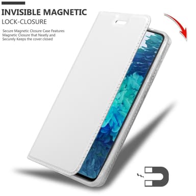 Samsung Galaxy S20 FE Suojakuori Lompakkokotelo (Hopea)