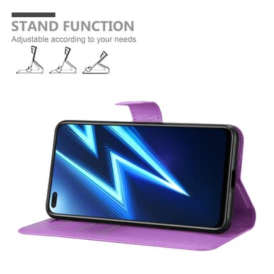 Realme 6 PRO Suojakuori Lompakkokotelo (Violetti)