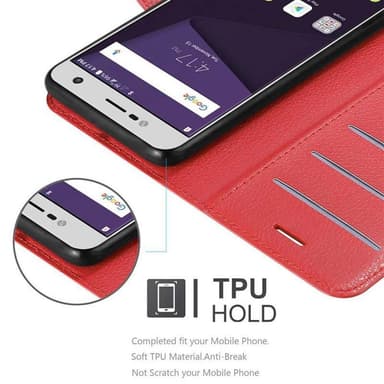 ZTE Blade V8 MINI Suojakuori Lompakkokotelo (Punainen)