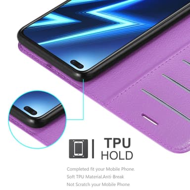 Realme 6 PRO Suojakuori Lompakkokotelo (Violetti)