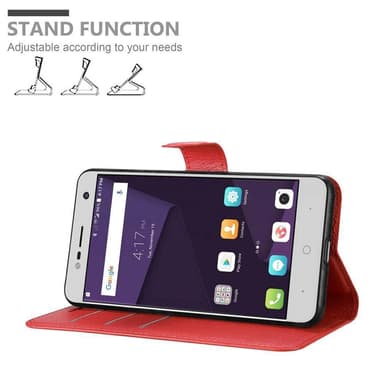 ZTE Blade V8 MINI Suojakuori Lompakkokotelo (Punainen)