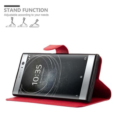 Sony Xperia XA2 Suojakuori Lompakkokotelo (Punainen)