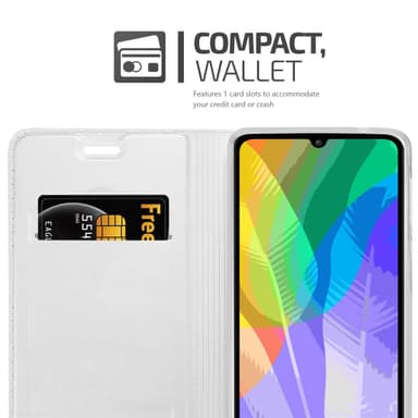 Huawei Y6P Suojakuori Lompakkokotelo (Hopea)