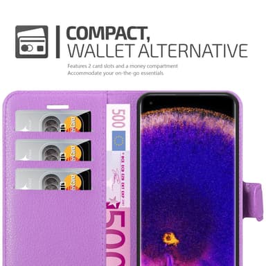 Oppo FIND X5 PRO Suojakuori Lompakkokotelo (Violetti)