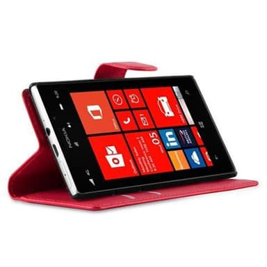 Nokia Lumia 925 Suojakuori Lompakkokotelo (Punainen)