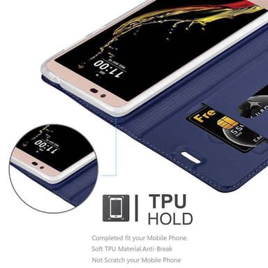 LG K10 2016 Suojakuori Lompakkokotelo (Sininen)