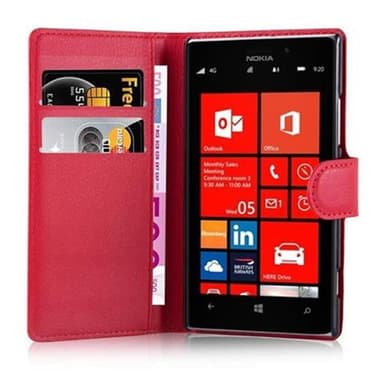 Nokia Lumia 925 Suojakuori Lompakkokotelo (Punainen)