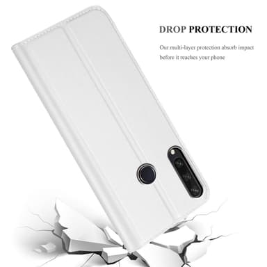 Huawei Y6P Suojakuori Lompakkokotelo (Hopea)