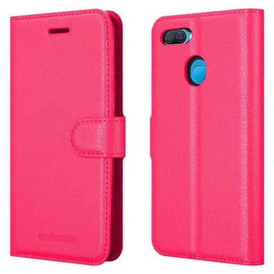 Oppo A12 Suojakuori Lompakkokotelo (Vaaleanpunainen)
