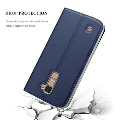 LG K10 2016 Suojakuori Lompakkokotelo (Sininen)