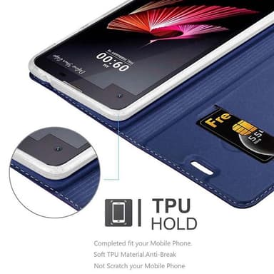 LG X SCREEN Suojakuori Lompakkokotelo (Sininen)