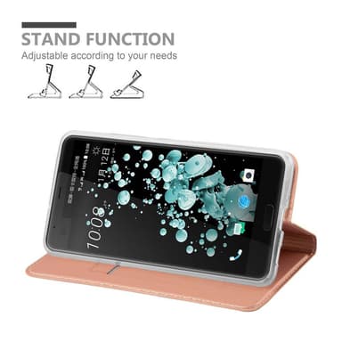 HTC U ULTRA Suojakuori Lompakkokotelo (Vaaleanpunainen)