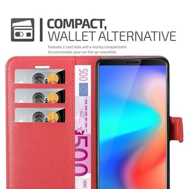 Cubot J3 PRO Suojakuori Lompakkokotelo (Punainen)