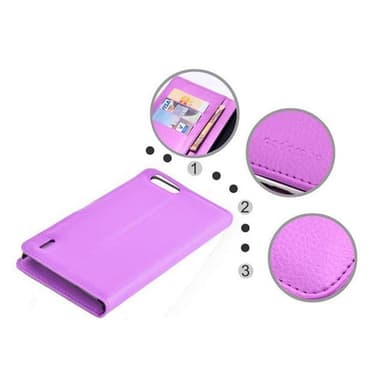 Honor 6 PLUS Suojakuori Lompakkokotelo (Violetti)
