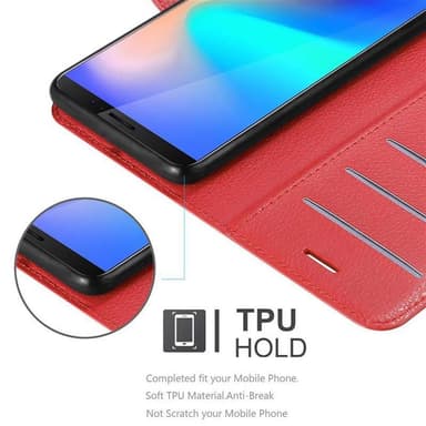 Cubot J3 PRO Suojakuori Lompakkokotelo (Punainen)